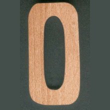 Houten nummer 0 ht 8cm markering