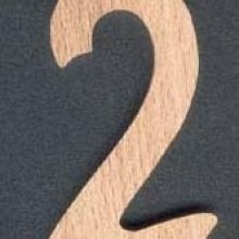 Nummer 2 ht 8cm markering, signalering, nummer te schilderen en te lijmen