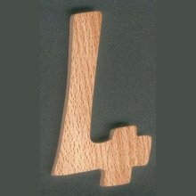 Nummer 4, hoogte 8cm, gemaakt van massief Beukenhout, handgesneden, te verlijmen