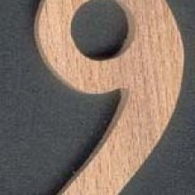 Nummer 9 ht 10cm houtmarkering