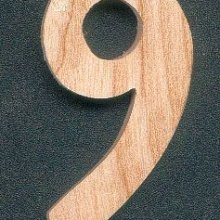 Houten nummer 9 5 cm om te schilderen