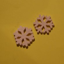 6 takken sneeuwvlok, kerstversiering, om te versieren, massief hout, esdoorn