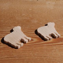 Miniatuurschaap, lam, ooi om te versieren, creatieve vrije tijd houtversiering handgemaakt