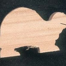 Schildpad beeldje in massief hout, handgemaakt