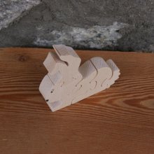 5-delige massief houten puzzel Hetre konijn, boerderijdier