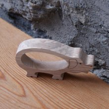 Servetring varken om te schilderen, massief hout, handgemaakt