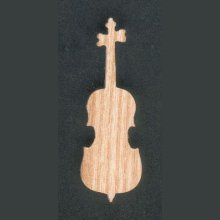 Cello figuurtje gemonteerd op een as van essenhout, handgesneden door ambachtslieden