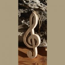Bodemspleet 15 cm in berkenhout muziekdecoratie