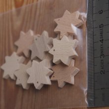 Miniatuur sterbeeldje met 7 doorboorde takken, kerstdecoratie om te versieren en op te hangen