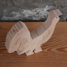 Houten legpuzzel auerhoen, handgemaakt van massief beukenhout, bergdier