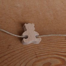 houten kraal teddybeer H om kinderhalsband te versieren