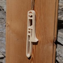 15 cm trombone handgemaakte muziekdecoratie