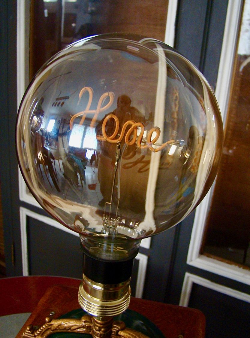 Oude koffiemolen lamp EDISON