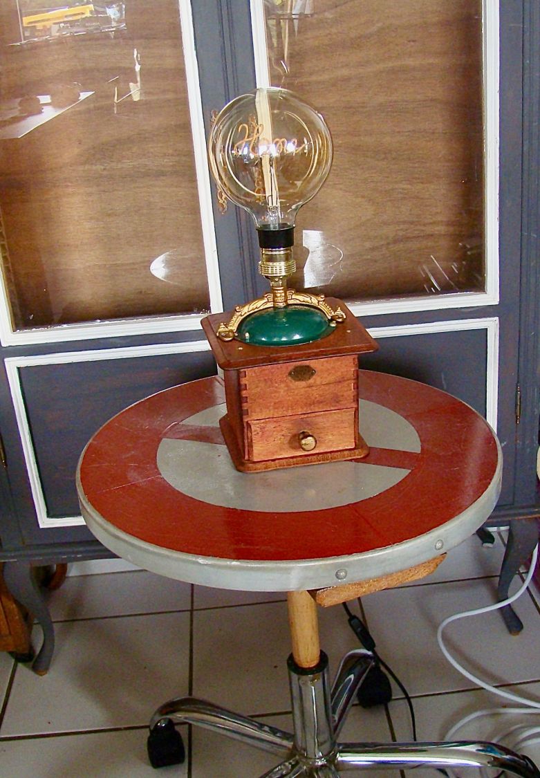 Oude koffiemolen lamp EDISON