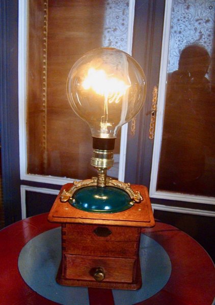 Oude koffiemolen lamp EDISON