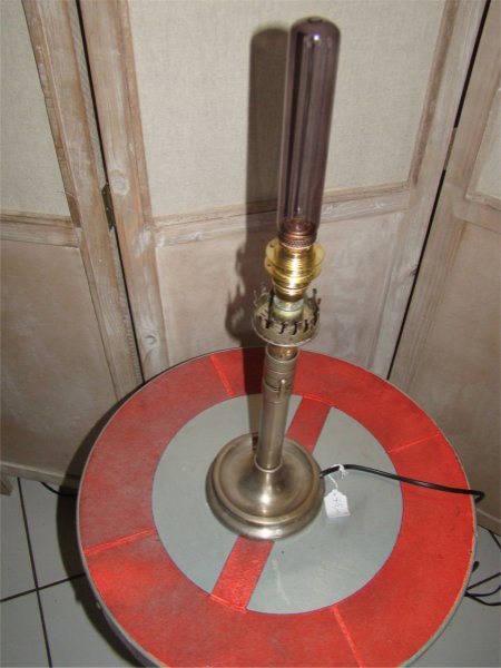 Antieke messing kaarslamp EDISON stijl