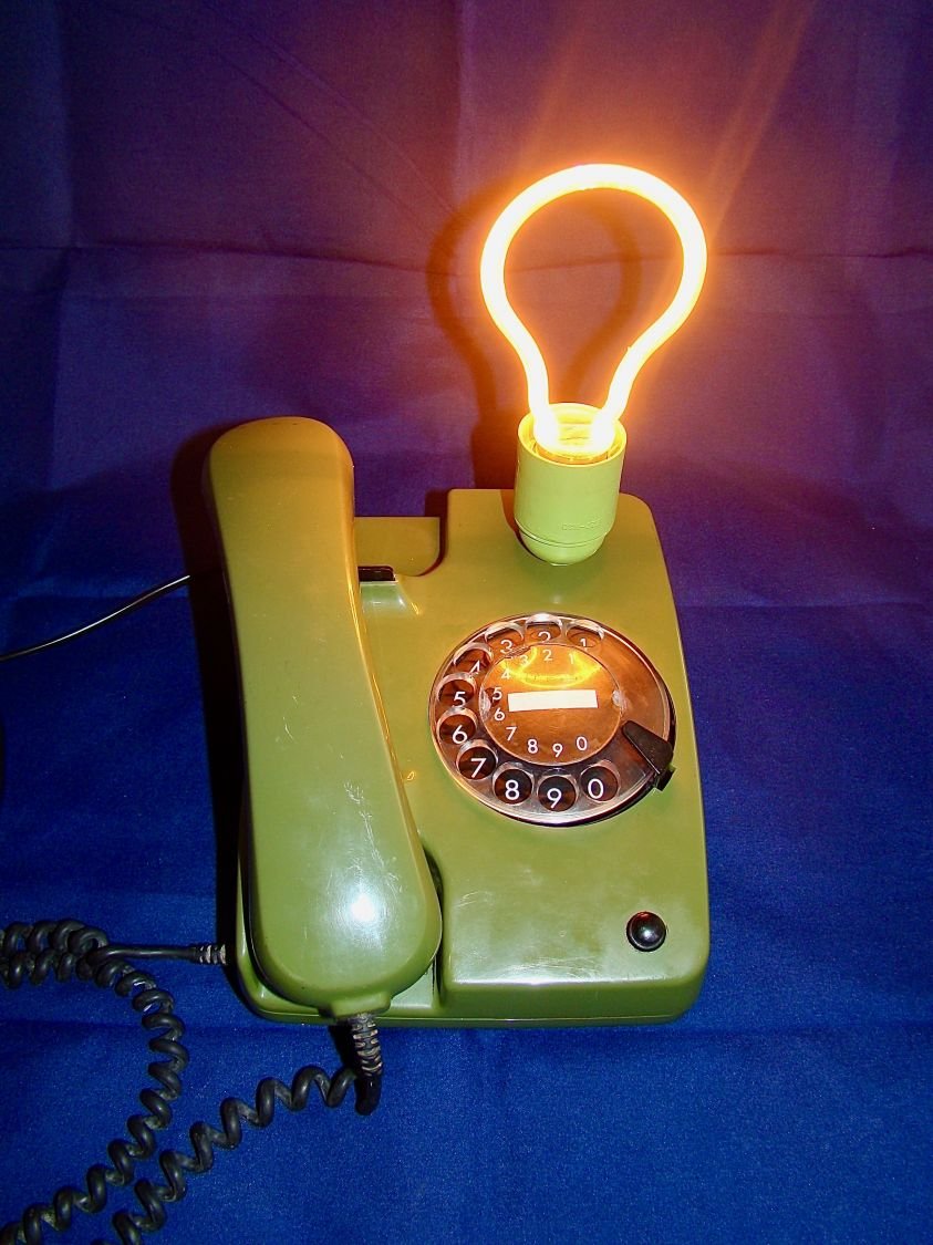 80' stijl telefoonlamp Herr Kommissar 