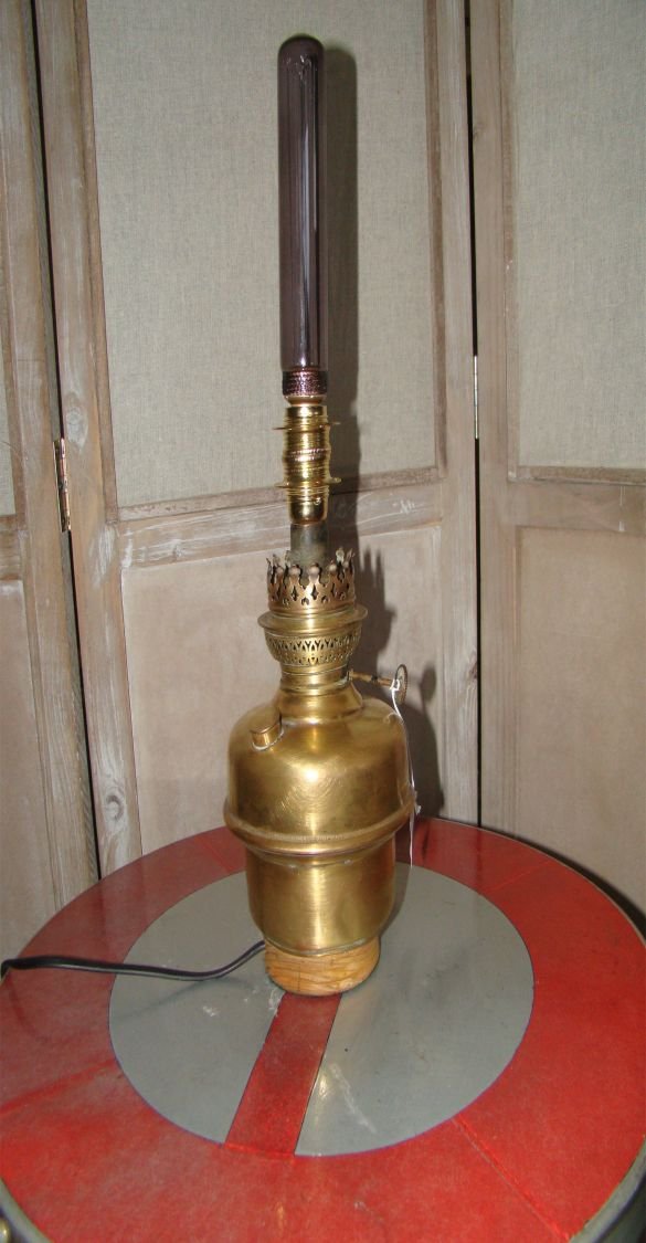 Messing petroleumlamp EDISON stijl 
