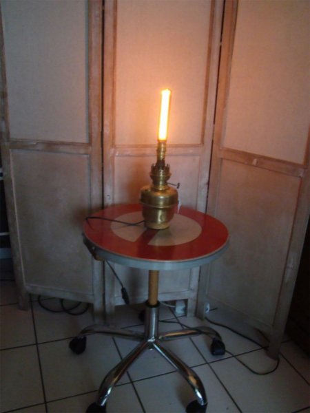 Messing petroleumlamp EDISON stijl 