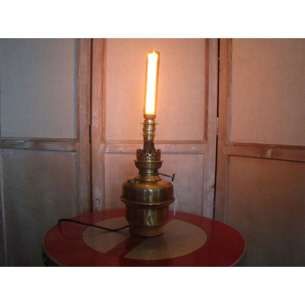 Messing petroleumlamp EDISON stijl 