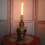 Messing petroleumlamp EDISON stijl 