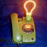80' stijl telefoonlamp Herr Kommissar 