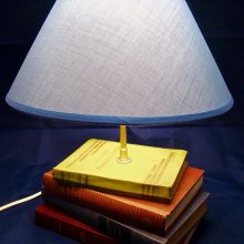Oude boekenlamp, blauw 