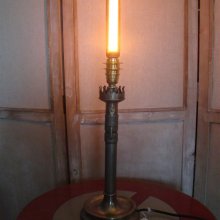 Antieke messing kaarslamp EDISON stijl