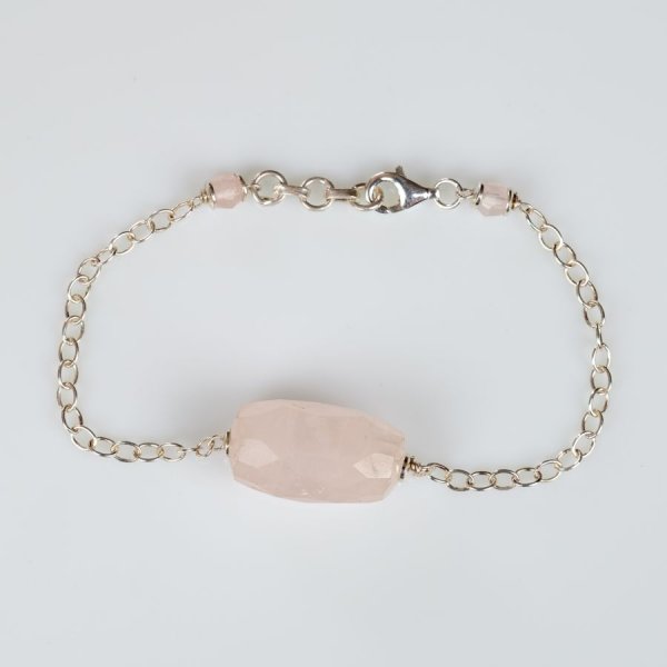 Armband "My Precious in Rose Quartz" Zilver 925