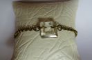 Armband bronzen ketting Vierkant Kristal