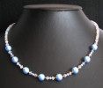Collier Saturne Bleu ciel