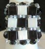Vierkante ring kit Tila Zwart & wit