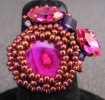 Kit bague Vanuatu abalone fuchsia