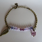 Dunne bronzen kettingarmband Violet