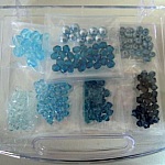 Boîte de perles Camaïeu de bleus Swarovski