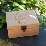 Gegraveerde houten etherische olie doos om te personaliseren