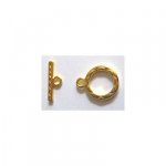 Vergulde T-sluiting Rond 15mm
