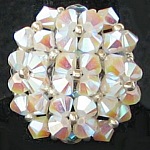 Ring met parelmoer en witte agaat (in kit)