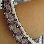 Bracelet Tila Anneau 3D Parme (moyen) en kit