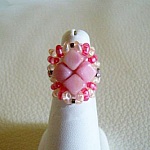 Zijdeachtige roze ring kit