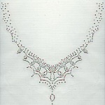 STRASS PATROON KETTING VEELKLEURIG