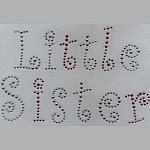 Décor texte en strass 'Little sister'