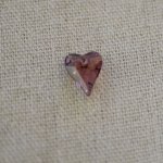 Wilde Swarovski Hart Hanger 12 mm Kristal Antiek Roze