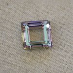 Vierkant 4439 20mm glas in lood lichtroze & hemelsblauw