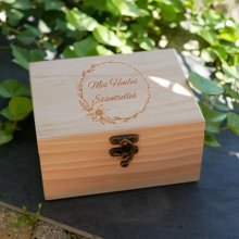 Gegraveerde houten etherische olie doos om te personaliseren