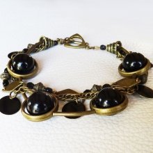 3 rijige armband kit Zwart & brons