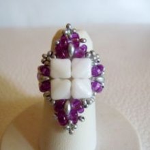 Silkade Ring Kit Wit & Paars