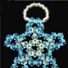 Hanglamp set Crystal Star Aqua Blauw