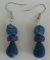 Boucles d'oreille bleu parme
