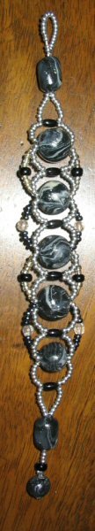 Bracelet noir-gris-blanc